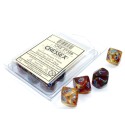 CHESSEX - SET DE 10 DES 10 FACES - NEBULA : PRIMARY & BLUE