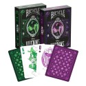 BICYCLE - JEU DE 54 CARTES - DISNEY VILLAINS - VERT OU VIOLET
