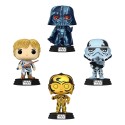 POP STAR WARS 4 PACK DARTH VADER / STORMTROOPER / C-3PO / LUKE SKYWALKER RETRO SERIES