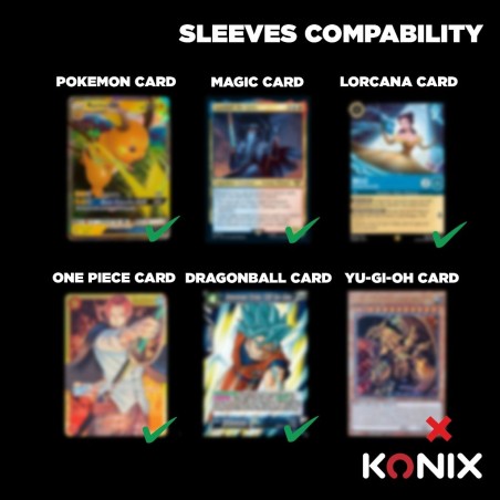 Konix - 25 Hard Sleeves Top loader - 3"x4" 35pt