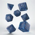 Set de 7 dés RPG - Elvish Dice Set : Cobalt & Silver